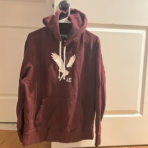 Men’s large American eagle hoodie - dark red